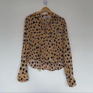 Faithfull the Brand cheetah print blouse